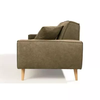 Canapé 3 places en Tissu Olive - Fabriqué en France, Plus Responsable