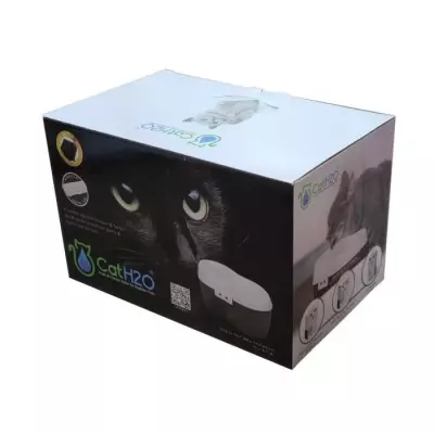 Fontaine chat H2O - 2L - Grise, compacte et pratique