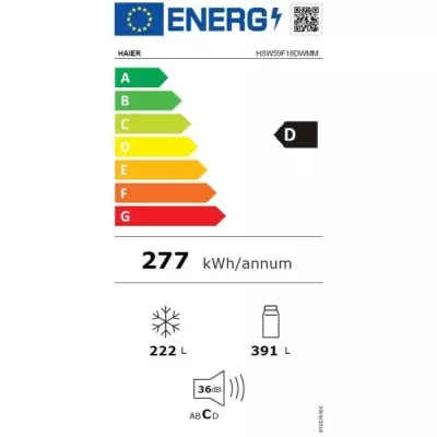 Réfrigérateur américain Haier 601L Inox - Distributeur d'eau