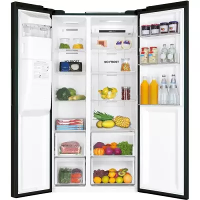 Réfrigérateur américain Haier SBS 90 Series 3 HSR3918EIPB - Noir
