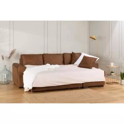 Canapé d'angle convertible réversible 4 places vintage - HAMILTON