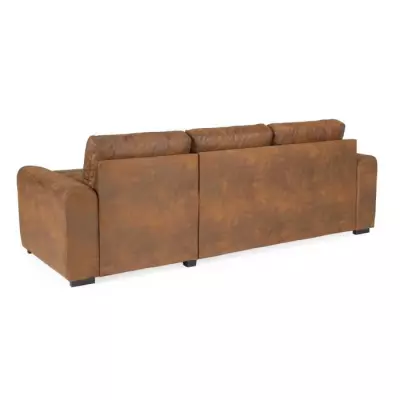 Canapé d'angle convertible réversible 4 places vintage - HAMILTON