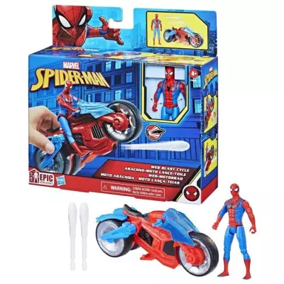 Figurine Spiderman ArachnoMoto : Action épique Marvel, 4 ans