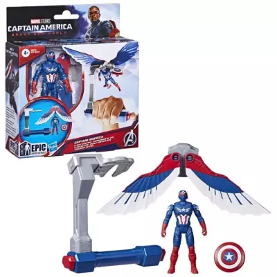 Figurine Captain America commandes de vol 16x18x7 cm - Marvel Epic Hero Série