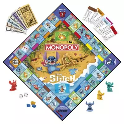Monopoly Stitch Disney : jeu plateau 2-4 joueurs