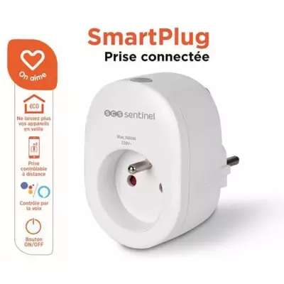 Prise connectée SmartPlug SCS SENTINEL - 14x12x9 cm