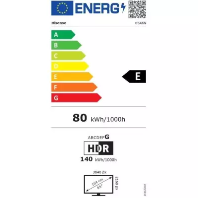 TV LED 65 Hisense 65A6N - 4K UHD 3840x2160 - Dolby Vision