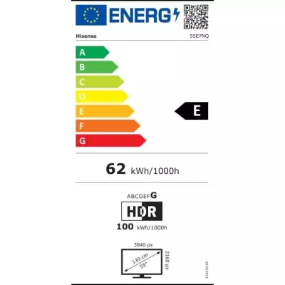 Televiseur LED Hisense 55E7NQ - QLED 55'' 4K UHD 60Hz - HDR 10+