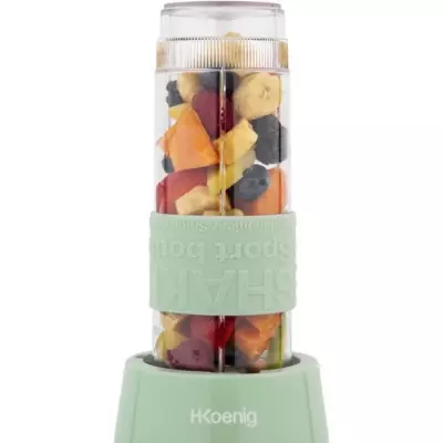 Mini blender H.Koenig Smoo18 - 300W - Vert pastel - Gourdes incluses