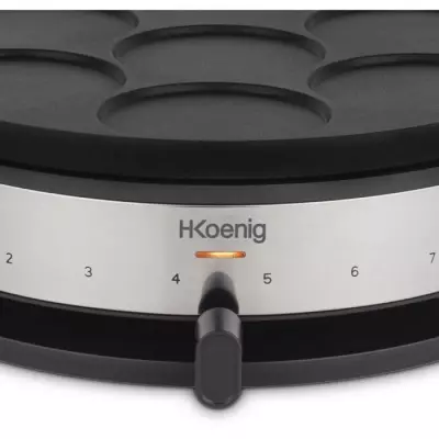 Crêpière HKoeNIG KREP56 1500W Noir/Acier - Surface 33 cm