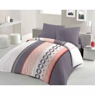 Ensemble de couette microfibre HOME PASSION BLING - Bleu