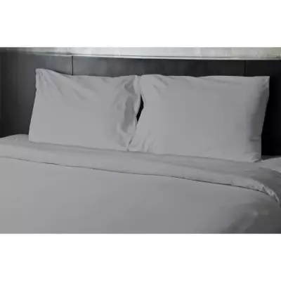 Drap plat 180x290 cm HOME LINGE PASSION - Gris clair
