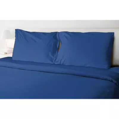 Drap plat HOME LINGE PASSION 180x290 cm Bleu - Confort pour 1 personne