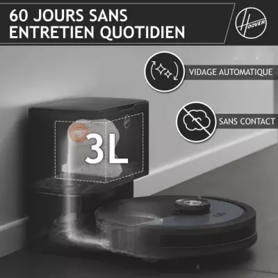 Aspirateur Robot Laveur HOOVER HG450HP HYDRO Pro - 4000 Pa - 120 min - 65 dBA