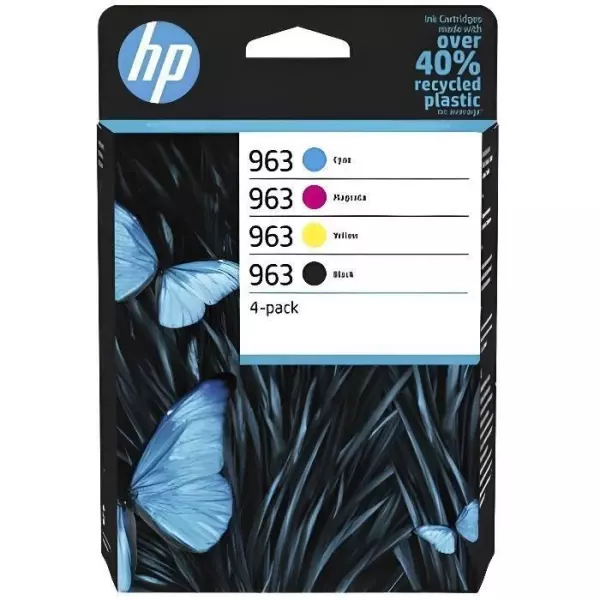 HP 963 Pack de 4 cartouches d'encre Noir/Cyan/Magenta/Jaune authentiques