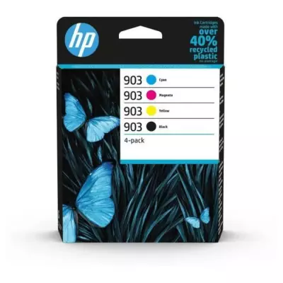 HP 903 Pack de 4 cartouches d'encre Noir/Cyan/Magenta/Jaune authentiques