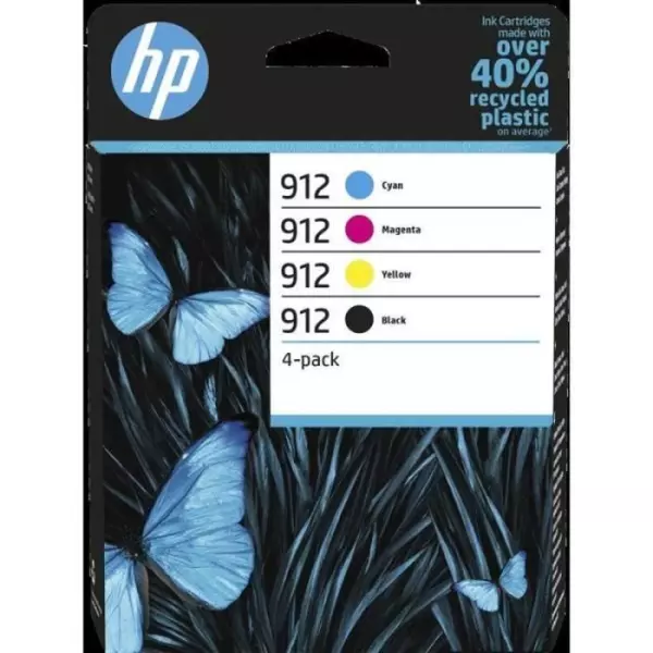 HP 912 Pack de 4 cartouches d'encre Noir/Cyan/Magenta/Jaune authentiques