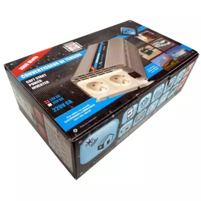 Convertisseur Auto 12/220V 1000W avec 2 Prises Secteur