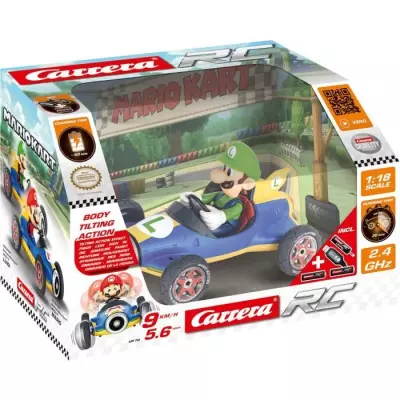 CARRERA-TOYS - Voiture radiocommandée Mario Kart™ Mach 8 et Luigi - 2,4GHz