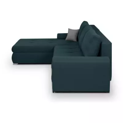 Canapé d'angle convertible réversible bleu - Spacieux et responsable