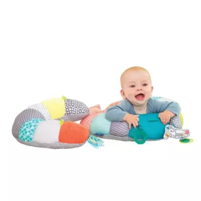 Coussin d'activités 2-en-1 pour le temps de jeu sur le ventre