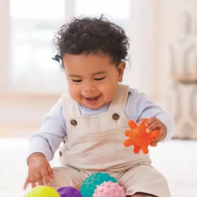 Ensemble de 10 balles sensorielles colorées pour bébé