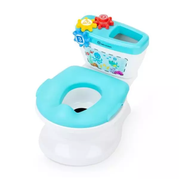 BABY EINSTEIN Mini Toilette avec Réducteur de Toilette inclus, Chasse d'eau musicale