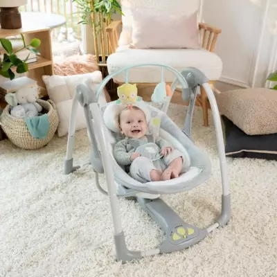 Balancelle Ingenuity Swing and Go Hugs & Hoots - Compacte et Ludique
