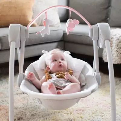 Balancelle électrique pliable INGENUITY - Flora - Arche, jouets amovible