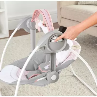 Balancelle électrique pliable INGENUITY - Flora - Arche, jouets amovible
