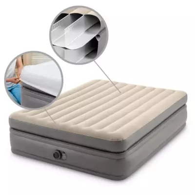 Matelas gonflable INTEX Prime Comfort 2 personnes - Gris