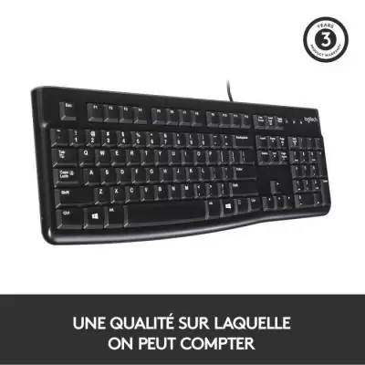 Clavier - Filaire - Logitech - K120 Business - AZERTY - Noir Clavier - Filaire - Logitech - K120 Business - AZERTY - Noir
