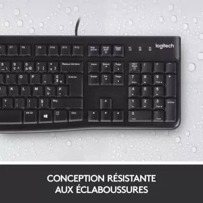 Clavier - Filaire - Logitech - K120 Business - AZERTY - Noir Clavier - Filaire - Logitech - K120 Business - AZERTY - Noir
