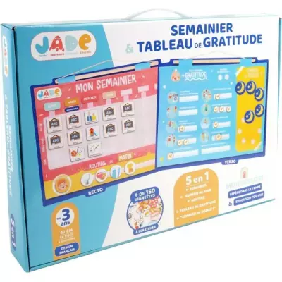 Calendrier Semainier Gratitude Enfant - JADE - Montessori - Humeur - Dodo