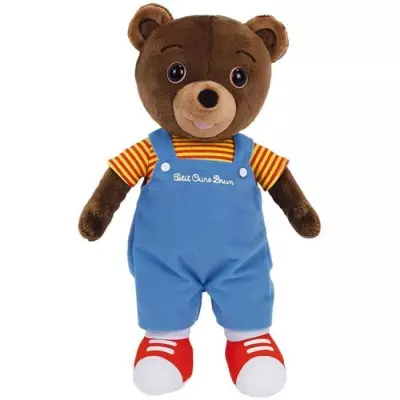 Peluche Jemini Petit Ours Brun 32 cm - Format compact
