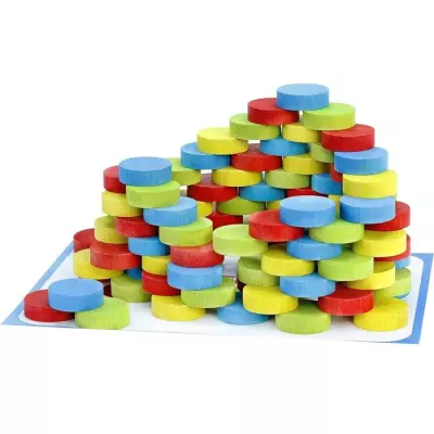 JEUJURA Iglooo 100 Pièces - Jeu d'Adresse et de Logique - Règles Incluses