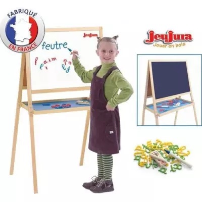 Tableau Double Face Créatif en Bois (craies + feutres)