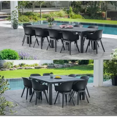 Table de jardin Julie Allibert by KETER - Gris graphite