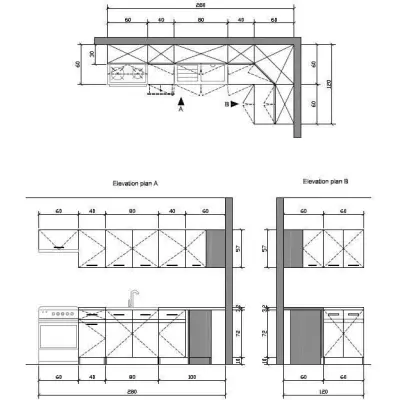Cuisine d'angle JUNONA 340cm - Blanc brillant - Plan de travail inclus