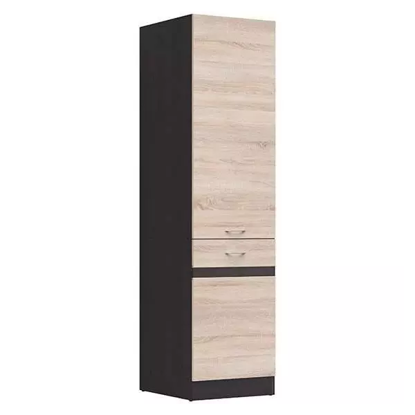 JUNONA Colonne de cuisine 2 Portes ouverture gauche - L 50 x H 196 x P 46 cm - Chene sonoma