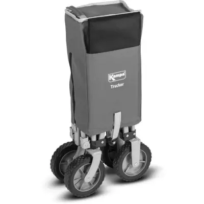 Chariot 4 roues pliable KAMPA Trucker Trolley - Gris, dimensions compactes
