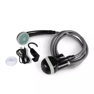Douche électrique rechargeable KAMPA Power Shower - Tuyau 1,80 m - Noir