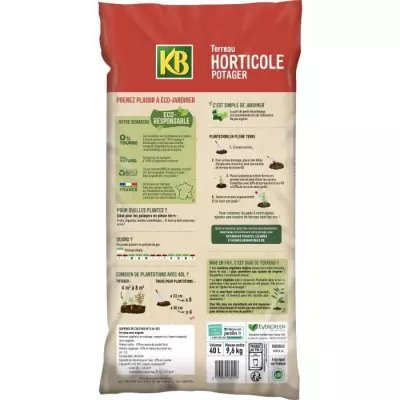Terreau horticole potager UAB 40L - Prêt à cultiver en bio!