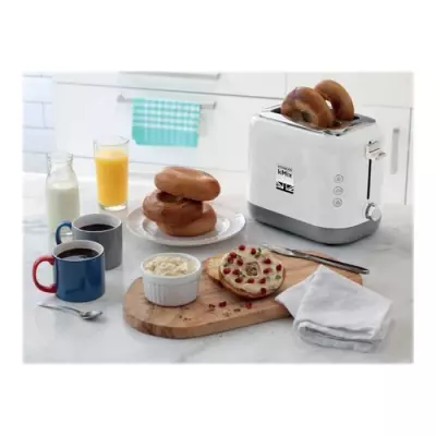 Grille-pain kMix Kenwood TCX751WH - 2 fentes - Fonction baguette et décongélation - Blanc