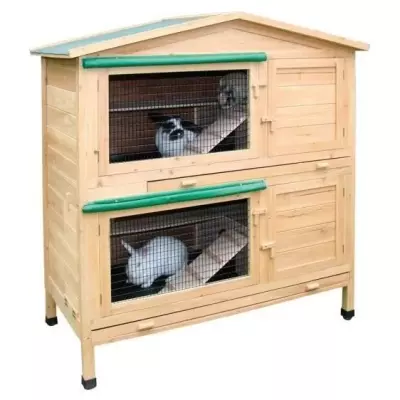 Clapier Kerbl Maison pour rongeurs: 118 x 61 x 130 cm Bois