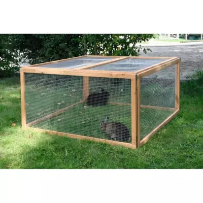 Enclos pour rongeurs Kerbl Vario Bois 84399 - Grillage fin - 120x120x59cm