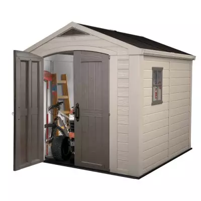 Abri de jardin en résine 6,6m² Sydney 88 - Beige et Marron