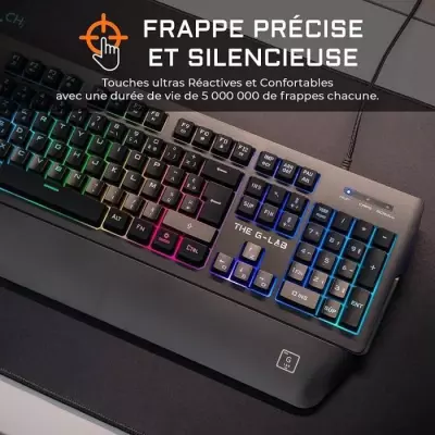 Clavier Gamer The G-Lab KEYZ PALLADIUM - RGB - Noir