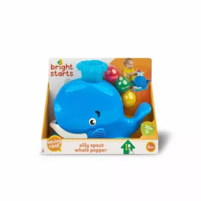 Jouet d'activité musical lumineux - BRIGHT STARTS - Baleine Sauteuse Amusante - 3 balles