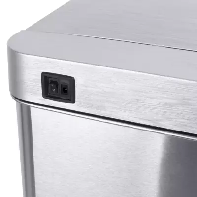 Poubelle automatique PARKSIDE - 50L - Inox avec cerclage